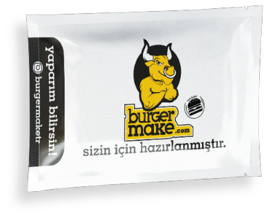 5x10 cm Baskılı Islak Mendil / Ref: Burger Make